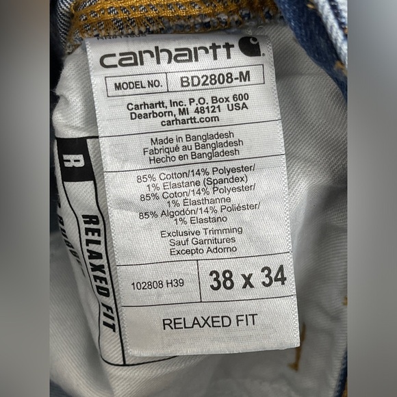 Carhartt Men's Rugged Flex Relaxed Fit Utility Jean BD2808-M 38X34 - Picture 10 of 11